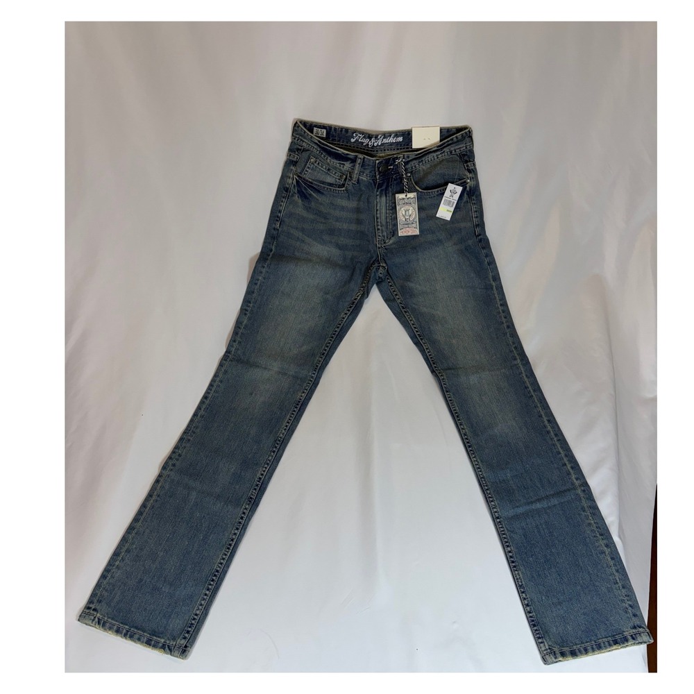 Flag & Anthem Mens Straight Leg Jeans Medium Wash 30x34 COREDN006 MEWASH NWT